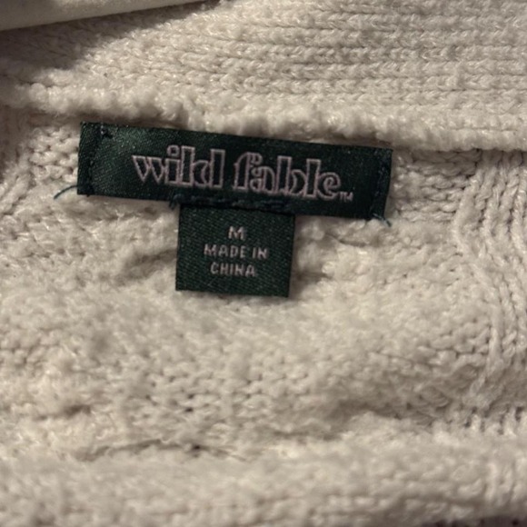 Wild Fable White Cable Knit Cardigan | Size M - Picture 5 of 5